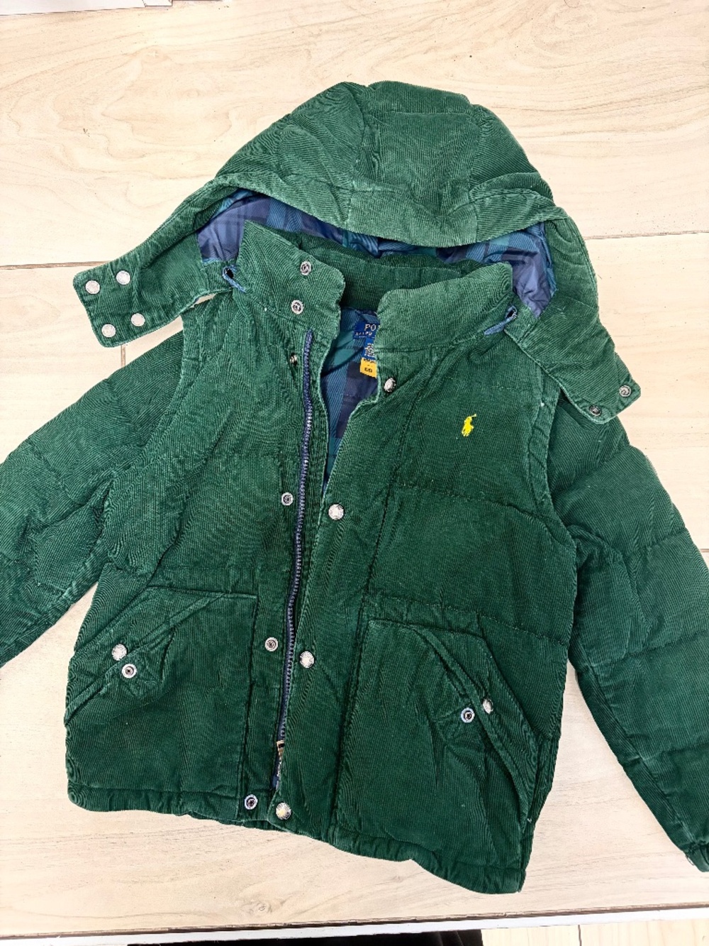 Polo Ralph Lauren corduroy forest green coat